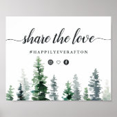 Hashtag Timber Grove Wedding Poster (Voorkant)