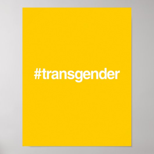 HASHTAG TRANSGENDER POSTER (Voorkant)