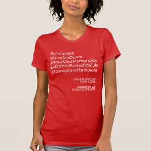 Hashtag Transplant T-shirt du bénéficiaire