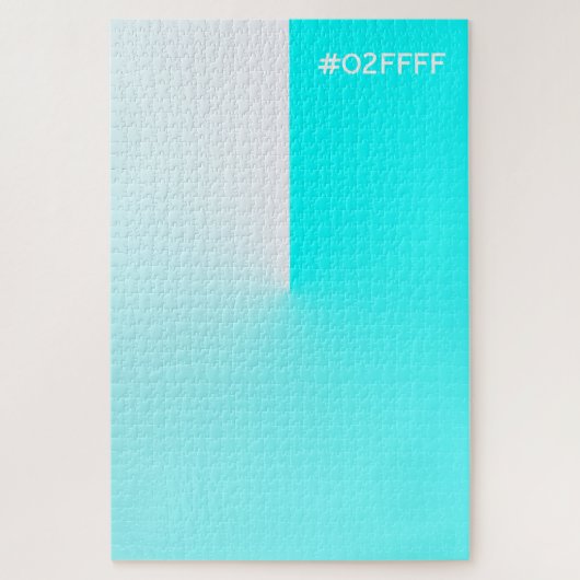 Hashtag Turquoise Color Gradient Legpuzzel (Verticaal)