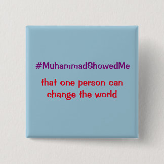 Hashtag Twitter Storm Muhammad liet me zien Vierkante Button 5,1 Cm