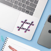 Hashtag typografisch logo sticker (Laptop met iPhone)