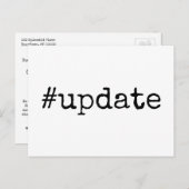 Hashtag update uitgesteld huwelijk briefkaart (Voorkant / Achterkant)