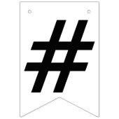 HASHTAG, UW GEPERSONALISEERDE TEKST VLAGGETJES (Eerste vlag)