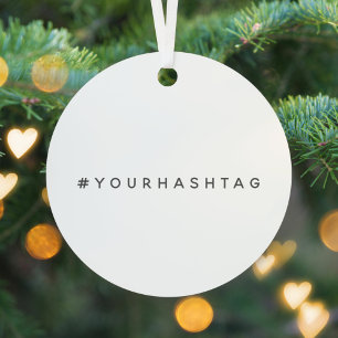 Hashtag Uw moderne Trending Social Media # Metalen Ornament