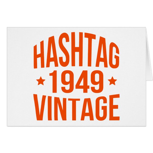Hashtag Vintage 1949 (Devant horizontal)