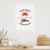 Hashtag voor bruiloft - Snel krab en kreeftbord Poster (Keuken)