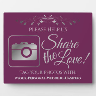 Hashtag voor chassis & Silver Weduwfoto's delen Fotoplaat
