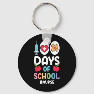 Hashtag Zuster Happy 100 dagen schoolverpleegster Sleutelhanger