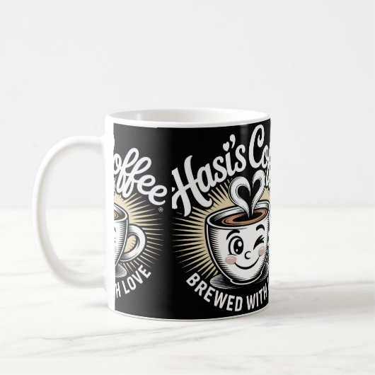 Hasi’s Coffee Cute Smiling Cup Mug  (Gauche)