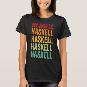 Haskell County Oklahoma Rainbow Text Design T-shirt