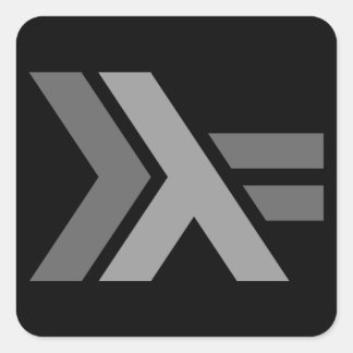 Haskell Thompson-Wheeler logo Vierkante Sticker