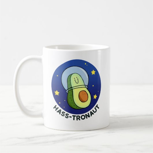 Hass-tronaute Avocado Space Pun Mug (Gauche)