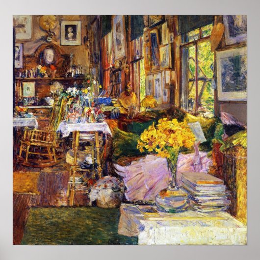 Hassam - Kamer van bloemen, 1894 Poster (Voorkant)