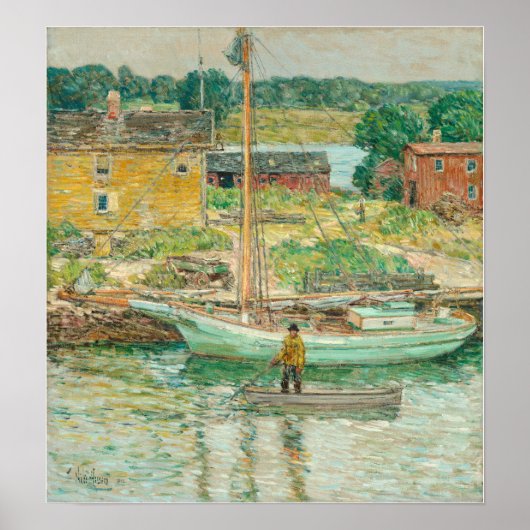 Hassam - Oyster Sloop 1902 Poster (Voorkant)
