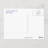 Hassam's vierde juli briefkaart (Achterkant)