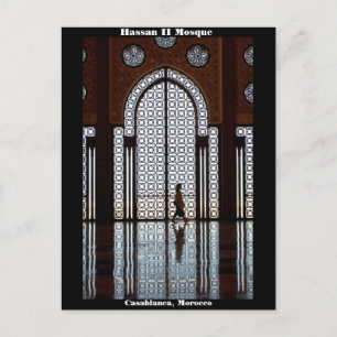 Hassan II Moskee het briefkaart in van Casablanca,
