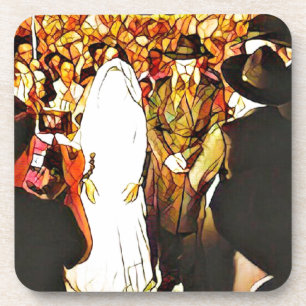 Hassidic Wedding Bier Onderzetter