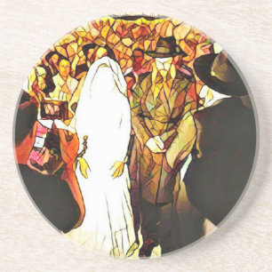 Hassidic Wedding Zandsteen Onderzetter