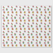 Hassle Castle Monster met kerstcadeaus Cadeaupapier (Vlak)