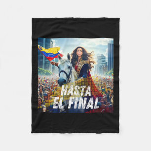 Hasta El Final Maria Corina Machado Fleece Deken