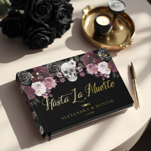 Hasta La Muerte Aquarelle Crâne Mariage gothique