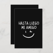 Hasta luego mi amigo bedankkaart (Voorkant / Achterkant)