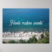 Haste maakt afval, citaat oceaanposter poster (Voorkant)