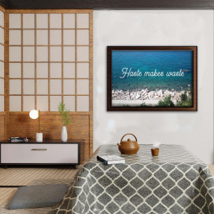 Haste maakt afval, citaat oceaanposter poster