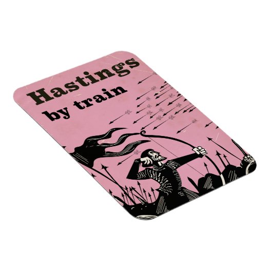 Hastings Per trein vintage reisposter Magneet (Rechterzijde)