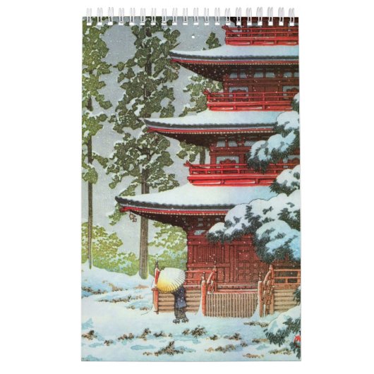 Hasui Kawase Winter Scene Kalender (Hoes)