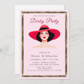 Hat Derby Party Invitation (Devant / Derrière)