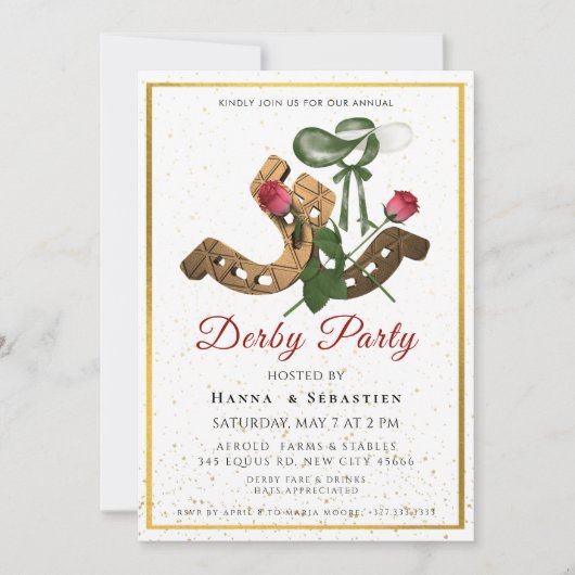 Hat Derby Party Invitation (Devant)