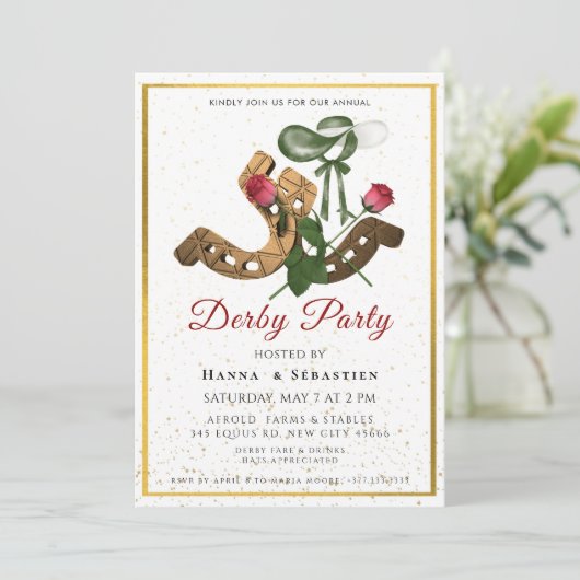 Hat Derby Party Invitation (Debout devant)