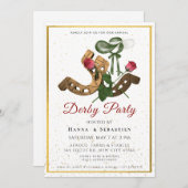 Hat Derby Party Invitation (Devant / Derrière)