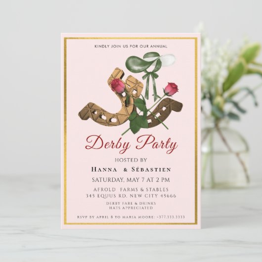 Hat Derby Party Invitation (Debout devant)
