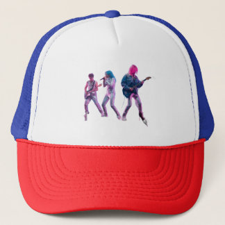 Hat Neon Synth Rock Band Retro Concert Trucker Hat Pet