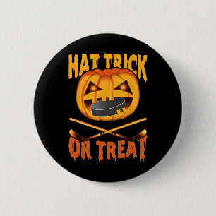 Hat Trick Of Behandel Hockey Halloween Ronde Button 5,7 Cm