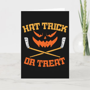Hat Trick of snoep ijshockey Halloween jongen mann Kaart