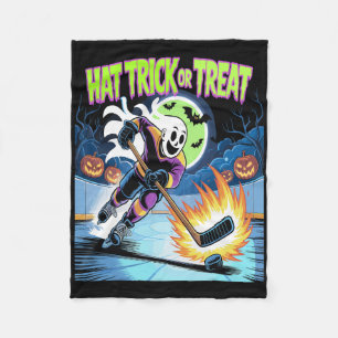 Hat Trick Of Treat Grappig IJshockey Geest Hallowe Fleece Deken