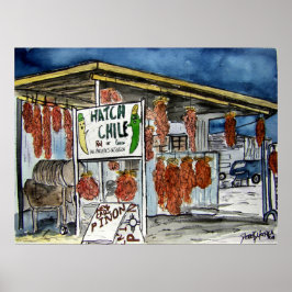 hatch chili nieuwe mexico - kunst poster