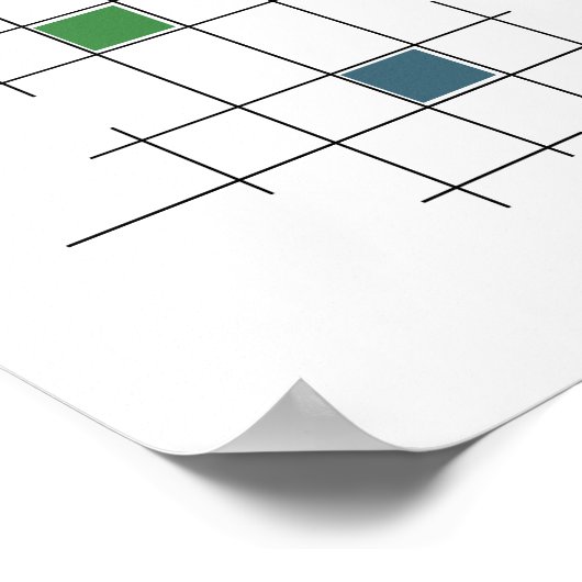 Hatch Mid Century Poster moderne rétro (Coin)