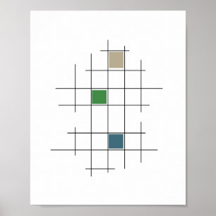 Hatch Mid Century Poster moderne rétro