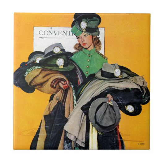 Hatcheck Girl Tegeltje (Voorkant)