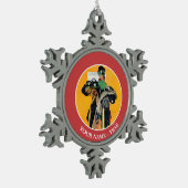 Hatcheck Girl Tin Sneeuwvlok Ornament (Links)