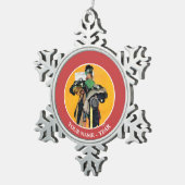 Hatcheck Girl Tin Sneeuwvlok Ornament (Rechts)