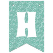 Hatched Floral Easter Party Bunting Banner - Mint (Derde vlag)