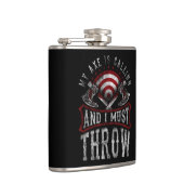 Hatchet Ax Throing Lumberjack My Ax roept Heupfles (Rechts)