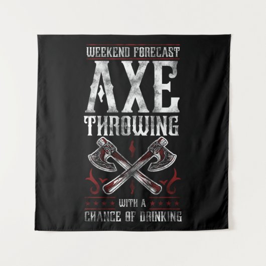 Hatchet Ax Throwing Lumberjack Beer Chance of Wandkleed (Voorkant)