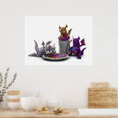 Hatchies: Koekjes en melk Poster (Keuken)